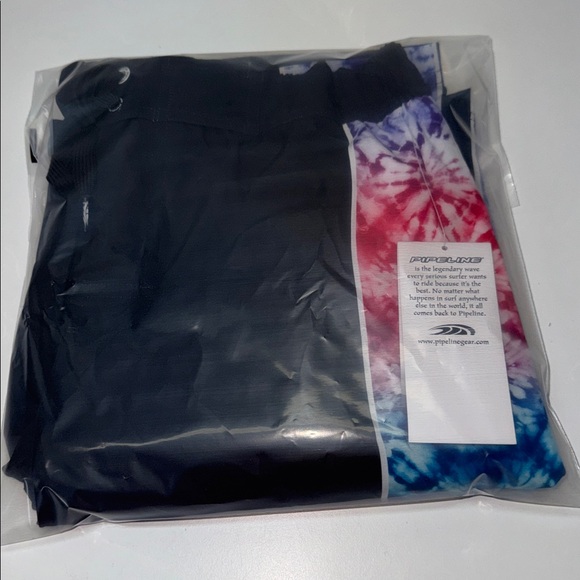 🔥Pipeline Black Board Shorts with Tie-Dye Accents Sz Medium New - Picture 14 of 14